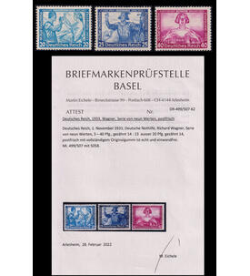 Deutsches Reich Wagner 1933 Nr. 505 A postfrisch mit Farbfotoattest
