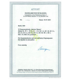 Berlin Zusammendrucke 32 Zd�s postfrisch mit Farb- fotoattest Bauten 1949/1952