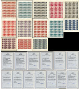 Saarland-Bogenstatz postfrisch Freimarken 1948 ungez�hnt Farbfotoattest Geigle