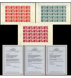 Saarland - Bogensatz Nr. 242-244 ungez�hnt Flugpost 1948