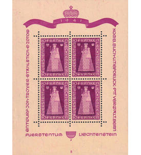 Liechtenstein - Kleinbogen Nr. 197 postfrisch Madonna von Dux 1941