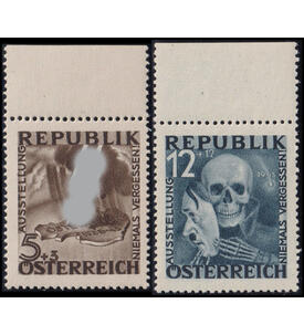 �sterreich Blitz/Maske Nr. VI-VII postfrisch von 1946 vom Oberrand
