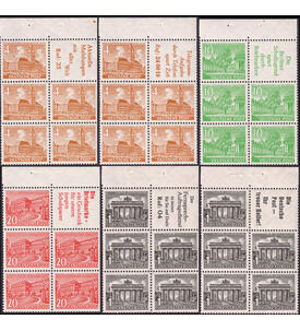 Berlin Heftchenbl�tter Bauten H-Blatt Nr. 5-10 postfrisch Bauten 1952 aus MH 2