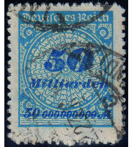 Deutsches Reich 50 Milliarden Nr. 330 B gestempelt, geprft und signiert
