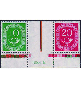 BRD Zusammendruck mit HAN WZ 1 postfrisch, HAN 16006.51 Posthorn