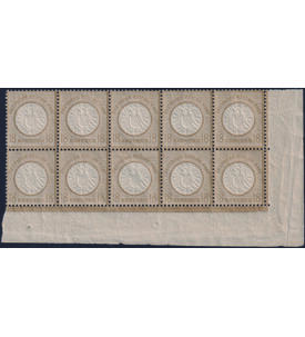 Deutsches Reich 18 Kreuzer postfrische 10er-Einheit groes Brustschild