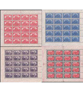 Dt. Reich Markwerte-Bogen Nr. 94-97 II in postfrischen Orignalb�gen