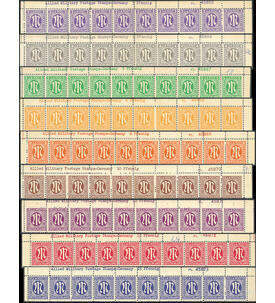 AM Post Randleisten Nr. 1-9 postfrische Randstreifen vom Ober- und Unterrand
