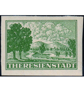 B�hmen u M�hren Theresienstadt Nr. Z 1 U postfrisch, gepr�ft und signiert