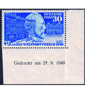 BRD Druckdatum Nr. 116 Br u postfrisch Stephan 1949