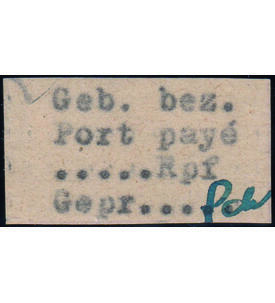 Lokalausgabe Titisee Geb�hrenzettel Nr. 3 von 1946 postfrisch, gepr�ft u signiert