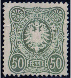 Deutsches Reich 50 Pfennige Nr. 38 a ungestempelt mit Farbfotoattest