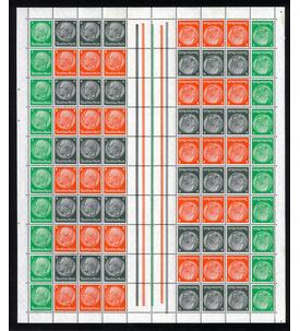 Dt. Reich Markenheftchenbogen MHB Nr. 45 postfrisch Hindenburg 1937/1939