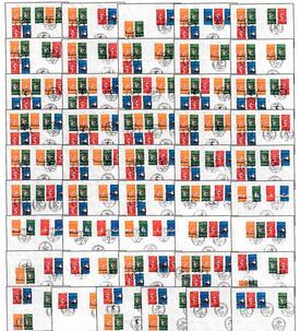 BRD Olympiade 1972 Kollektion von �ber 40 Belegen mit ver. Zusammendrucken