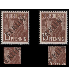 Berlin Aufdruckfehler Nr. 6 AF I und Nr. 6 AF IV postfrisch u. gepr�ft Schlegel