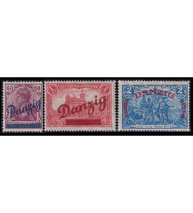 Danzig gro�er Innendienst Nr. 47-49 ungestempelt, gepr�ft und signiert