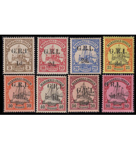 Kolonien Britische Besetzung Marshall Inseln Nr. 1 I - 9 I ohne Nr. 2 ungestempelt