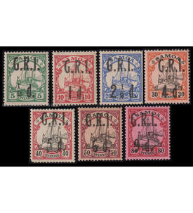 Kolonien Britische Besetzung Samoa Nr. 2-9 ohne Nr. 5 ungestempelt