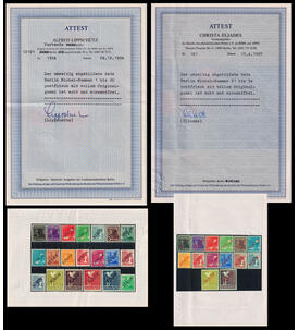 Berlin Aufdrucke postfrisch Nr. 1-20 Fotoattest Lippsch�tz Nr. 21-34 Fotoattest Eliades