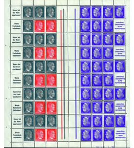 Dt. Reich Markenheftchenbogen MHB 71 mit HAN 20144.41 2 K� postfrisch Hitler 1941