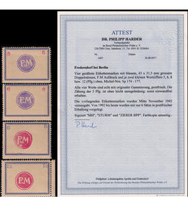 Lokalausgabe Fredersdorf Nr. Sp 174 - Sp 177 postfrisch mit Farbfotoattest