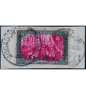 Auslandspostamt Marokko Nr. 19 I Type I auf Briefst�ck gepr�ft und signiert