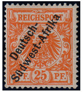 Deutsch-S�dwestafrika Nr. I ungestempelt mit voller Gummierung, gepr�ft u signiert