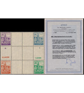 SBZ-Herzst�ck (Hz 12 AX c) postfrisch m. Farbfotoattest Leipziger Messe 1946