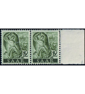 Saar ohne Aufdruck Nr. 229 II f A postfrisches waagerechtes Paar