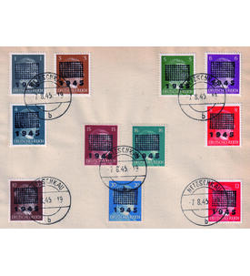 Lokalausgabe Netzschkau Nr. 1-11 rundgestempelt auf Stempelvorlage