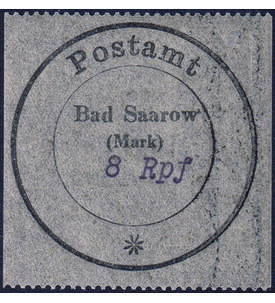 Deutsche Lokalpost Bad Saarow Postverschlusszettel als Geb�hrenzettel postfrisch