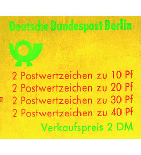 Berlin Markenheft 9 c mit Z�hlbalken postfrisch gepr�ft und signiert