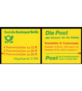 Berlin Markenheft 11 dd mit Z�hlbalken postfrisch gepr�ft und signiert