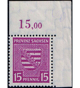 SBZ Nr. 80 Eckrandst�ck postfrische Ecke oben rechts mit fallendem Wasserzeichen