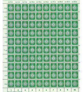 DDR - Dienstmarke Nr. 23 X II postfrischer Originalbogen Dienstmarke Zirkel