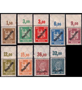 Deutsches Reich - Dienstmarken Nr. D 75 - D 88 postfrisch vom Oberrand