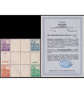 GG Dienstmarke Originalbogen Nr. D 15 postfrisch 5 Zloty-H�chstwert von 1940