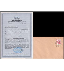 SBZ POTSCHTA - Brief Nr. B I b auf Schmuckbrief mit Farbfotoattest Str�h