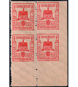 Finsterwalde Versuchsz�hnung 8 Pfennig-Ausgabe postfrischer Eckrand-Viererblock