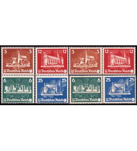 Deutsches Reich Ostropa 1935 ungestempelte Zusammendrucke aus Block 3