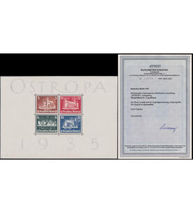 Dt. Reich Block 3 postfrisch mit Originalgummierung und Farbfotoattest Schlegel