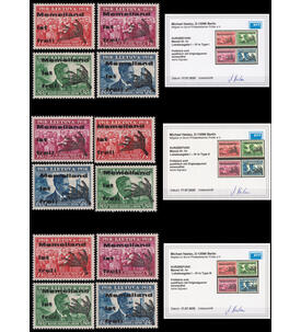 Memel Lokalausgaben Nr. I-IV I-III postfrisch jeweils mit Farbfotobefund
