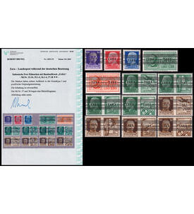 Zara Landespost postfrisch Nr. 32-34, 35 1-4, 36 1-4 und 37-38 dazu Farbfotoattest