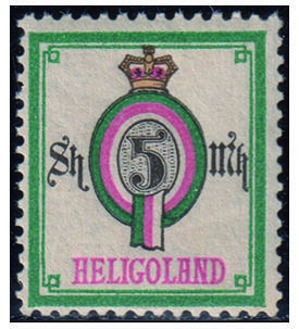 Helgoland Nr. 20 postfrisch Wertziffer im Oval 1879