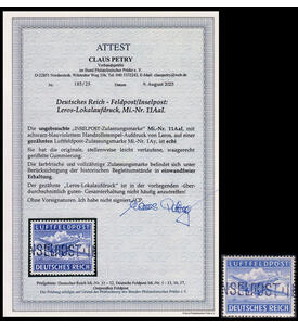 Deutsches Reich Feldpost Nr. 11 A a postfrisch m. Farb- fotoattest echt u. einwandfrei