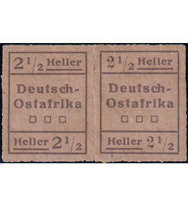 Deutsch Ostafrika 2 � Heller ungestempelt im Typenpaar Wuga