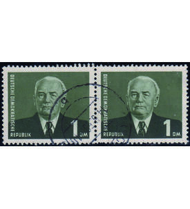 DDR Farbabart Nr. 622 a gestempelt im Paar 1 DM Pieck - schwarzgraugr�n