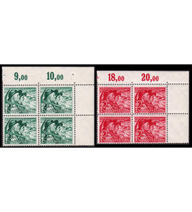 Dt. Reich Nr. 684-685 postfr. Eckrand-Viererblock aus der rechten oberen Ecke