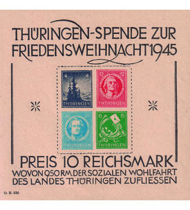 SBZ Block 2 postfrisch mit Farbfotoattest gro�er Weihnachtsblock