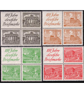 Berlin - Zusammendrucke Viererbl�cke postfrisch aus H-Bl�ttern 1-4 Bauten 1949